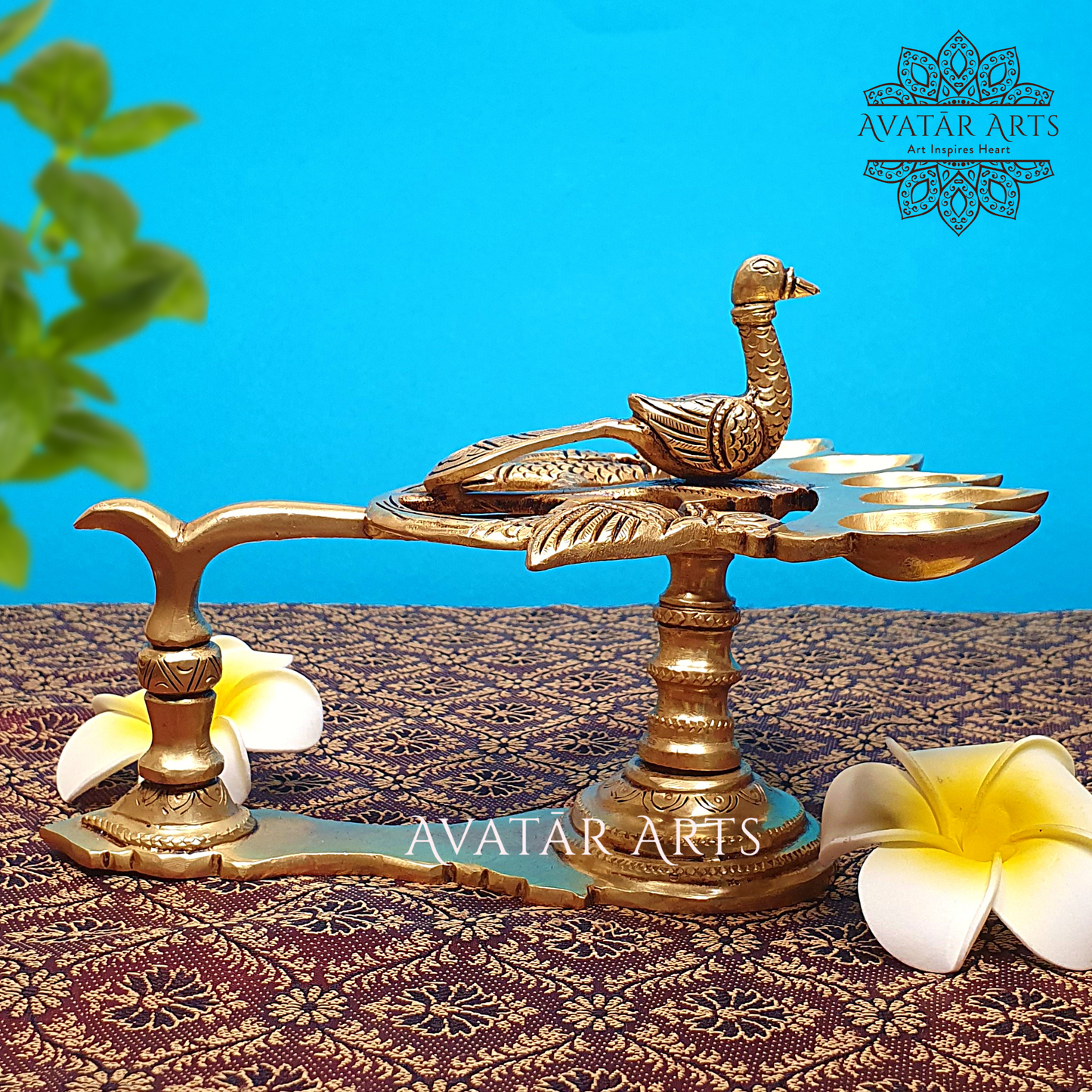 Brass Five Wick Aarti