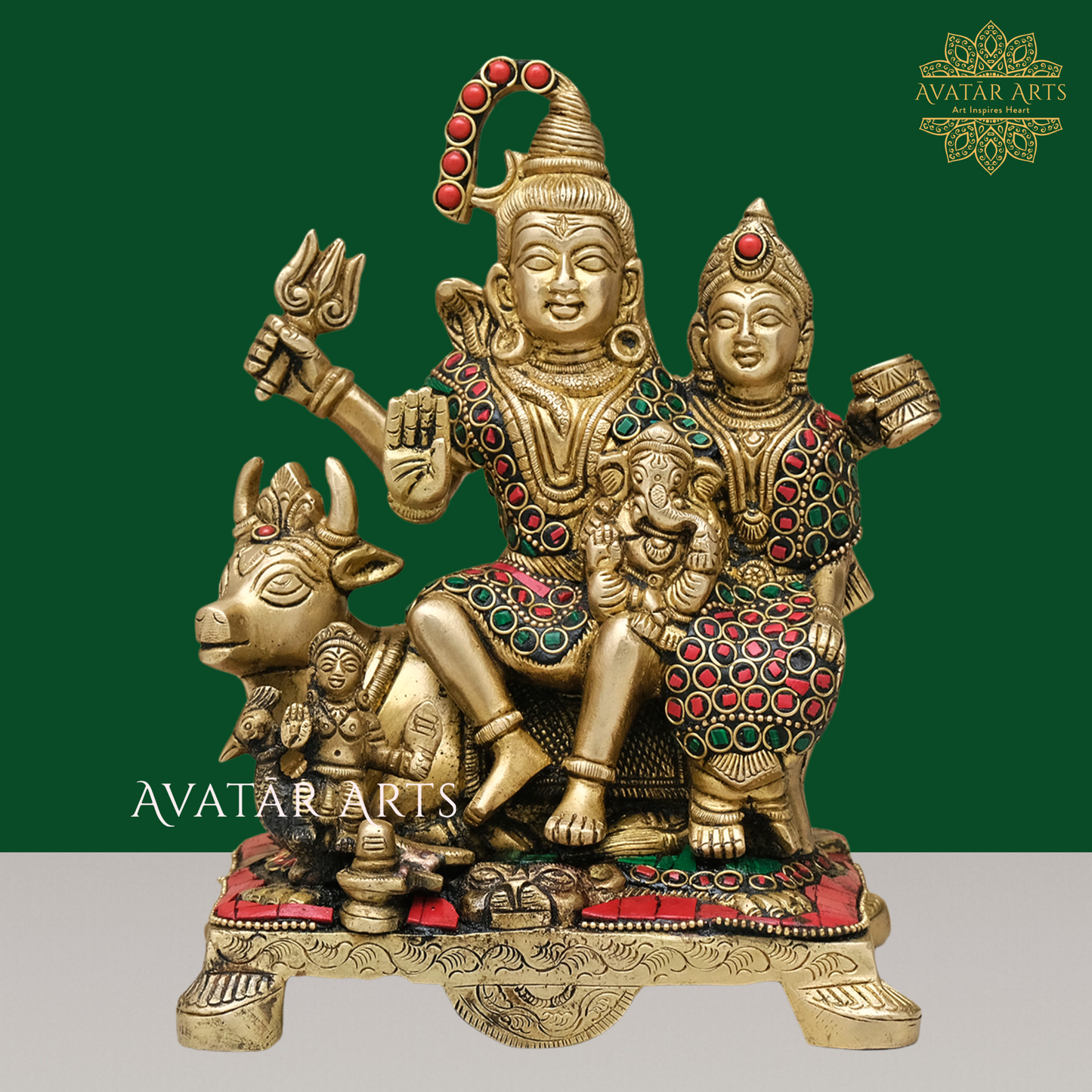 Lord Shiva Parivaar Statue In Brass