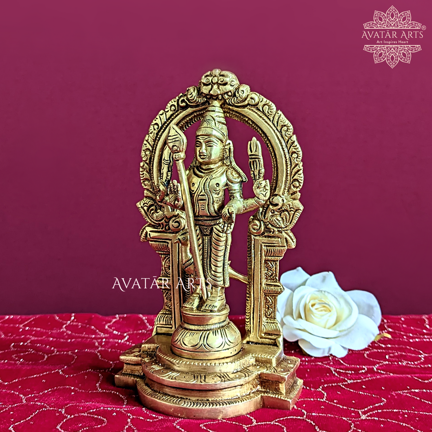 Lord Karthikeya/Murugan Statue in Brass