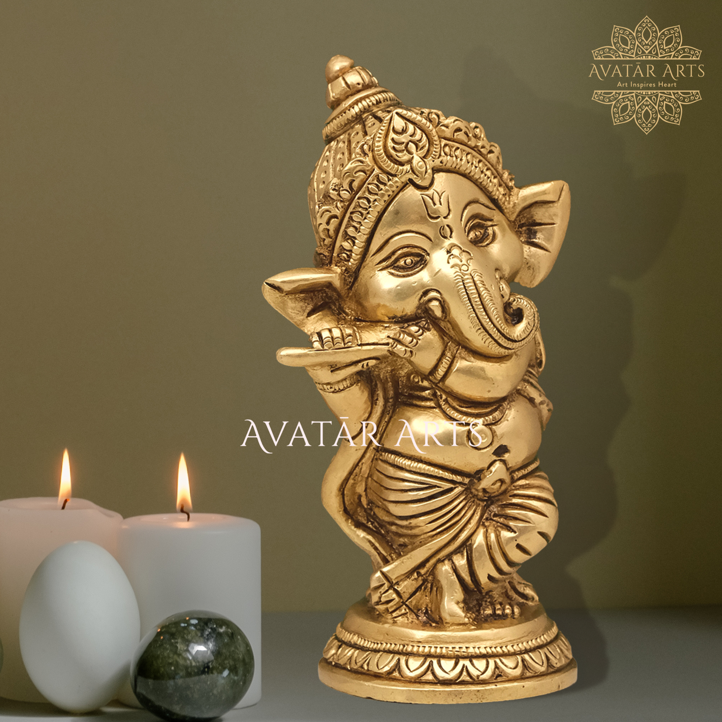 Baby Ganesha Playing Flute