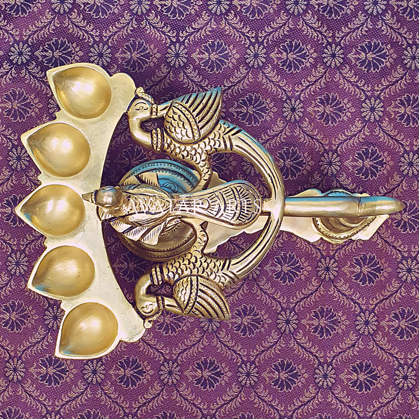 Brass Five Wick Aarti