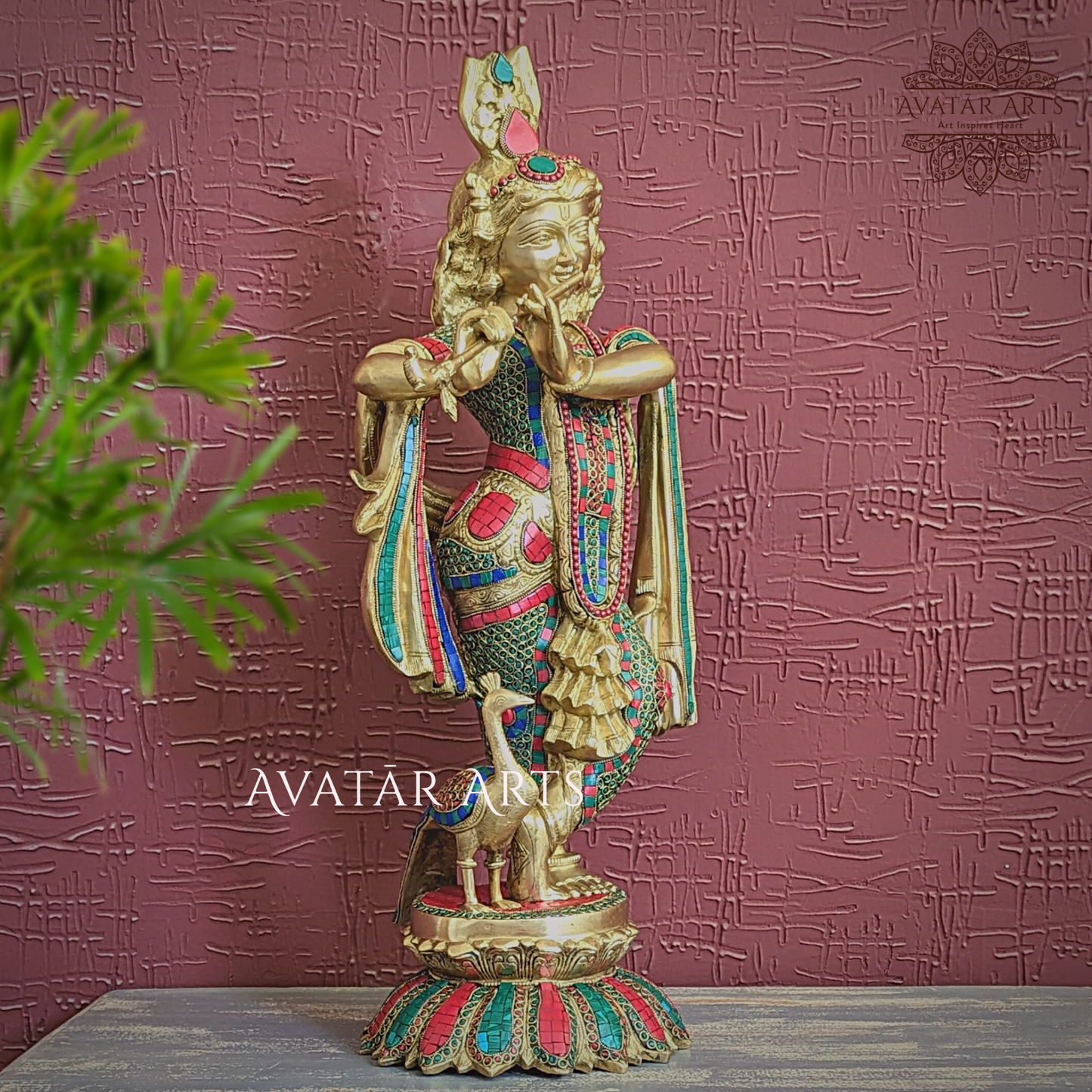 Krishna statue In Brass For Home Temple