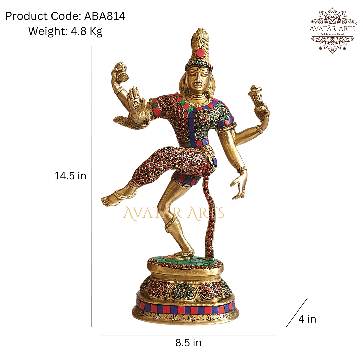 Ardhnareshwara Statue In Brass