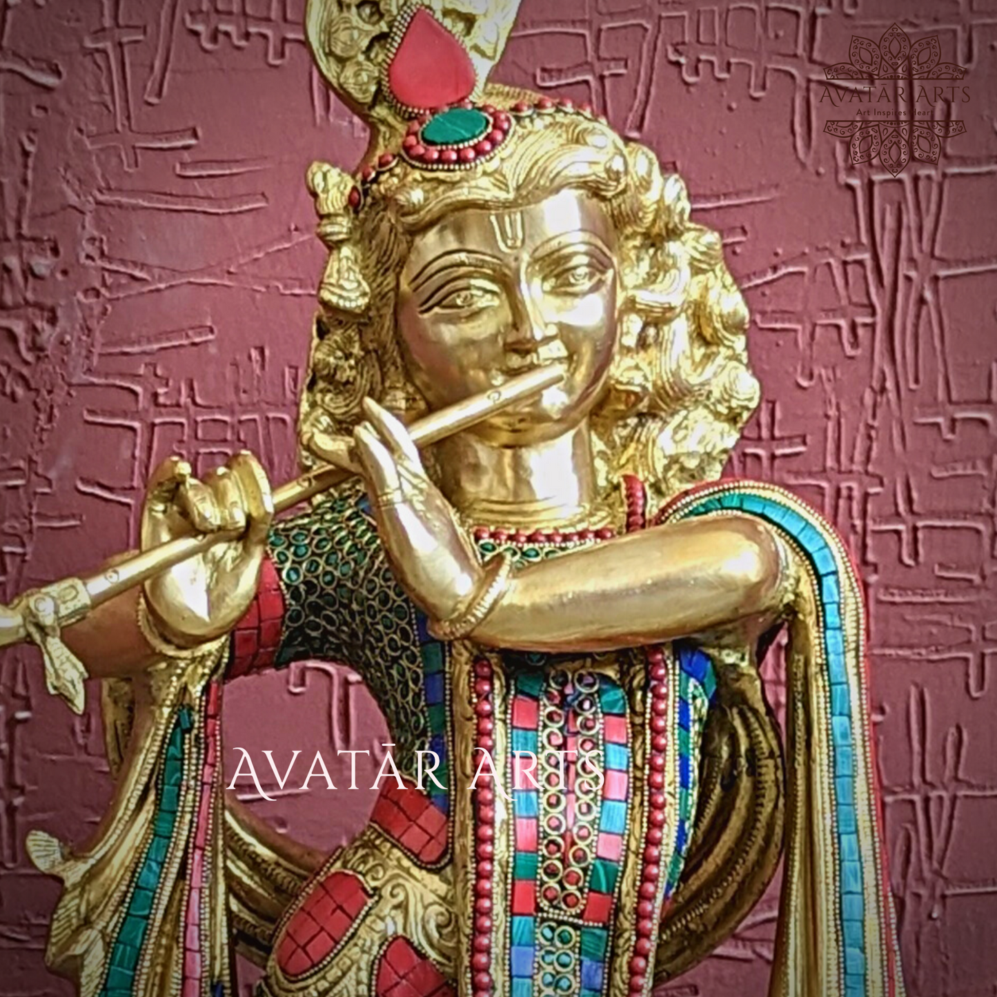 Krishna statue In Brass For Home Temple
