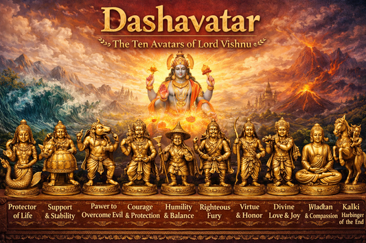 Dashavatar Brass Idols: Meaning of the Ten Avatars