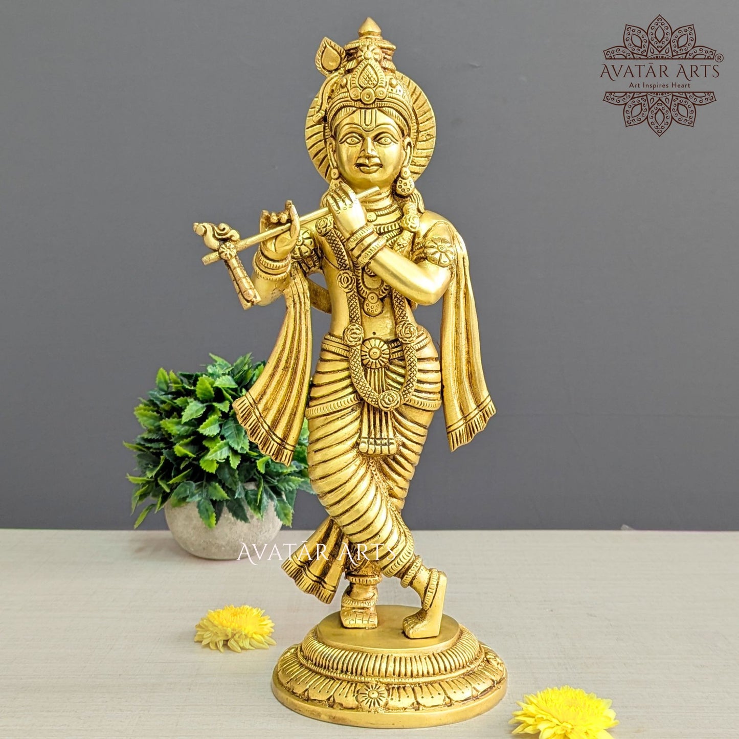 Brass Lord Krishna