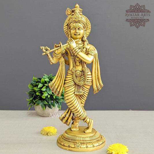 Brass Lord Krishna