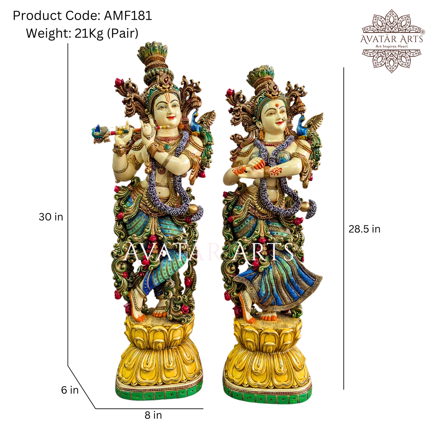 Shree Radha Krishna For Home Temple