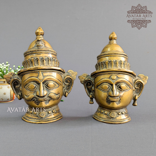 Shiva Parvati Mask For Home Decor