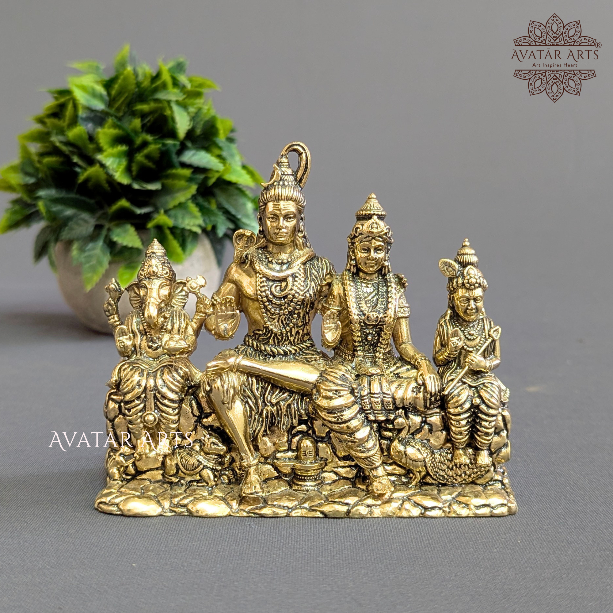 Brass Shiv Parivar Statue