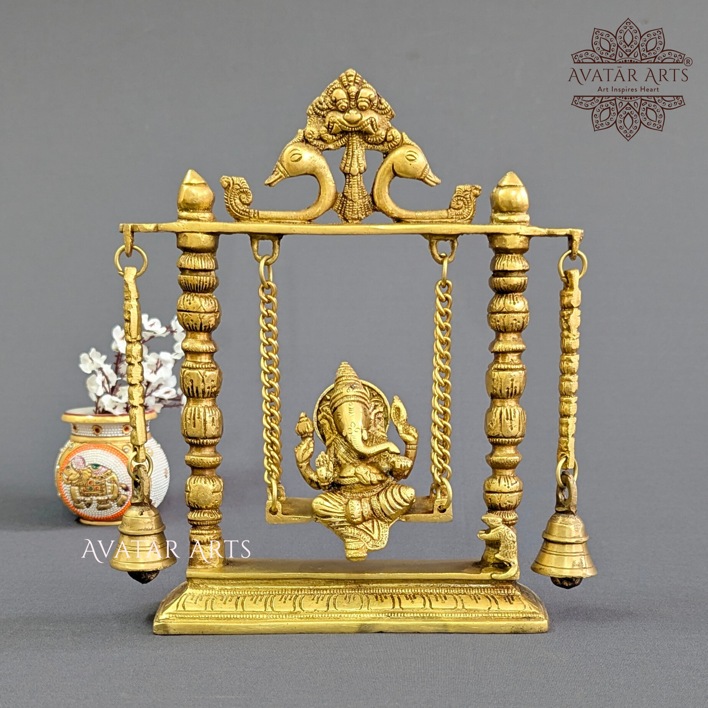 Brass Swing Ganesha