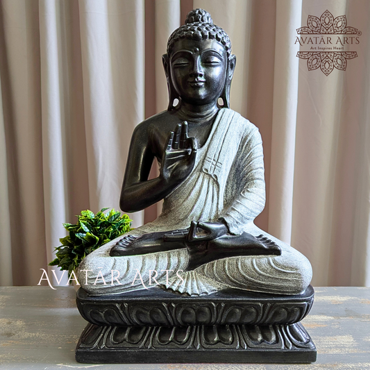 Black Marble Stone Lord Buddha