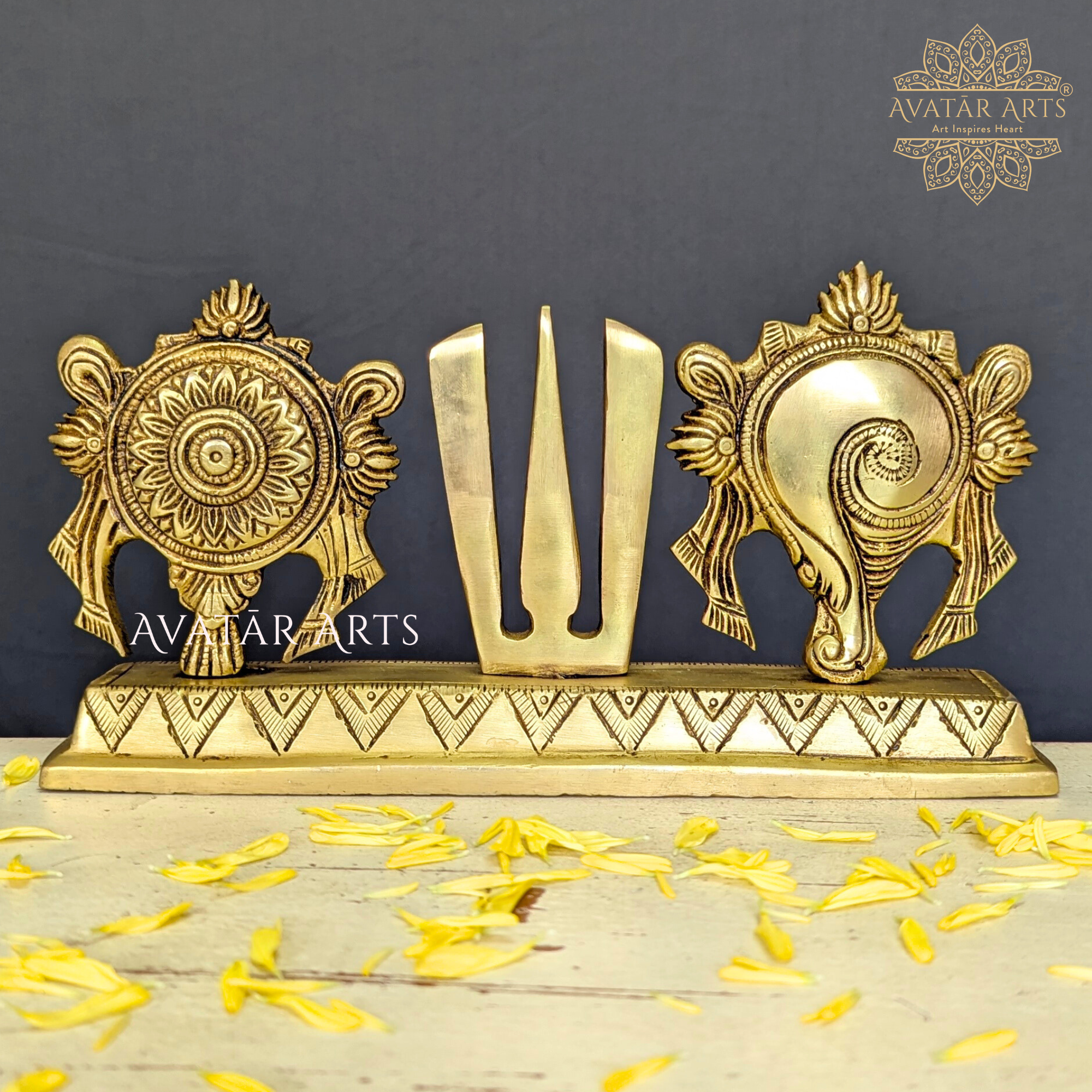 Brass Shankh Chakra Namam / Balaji