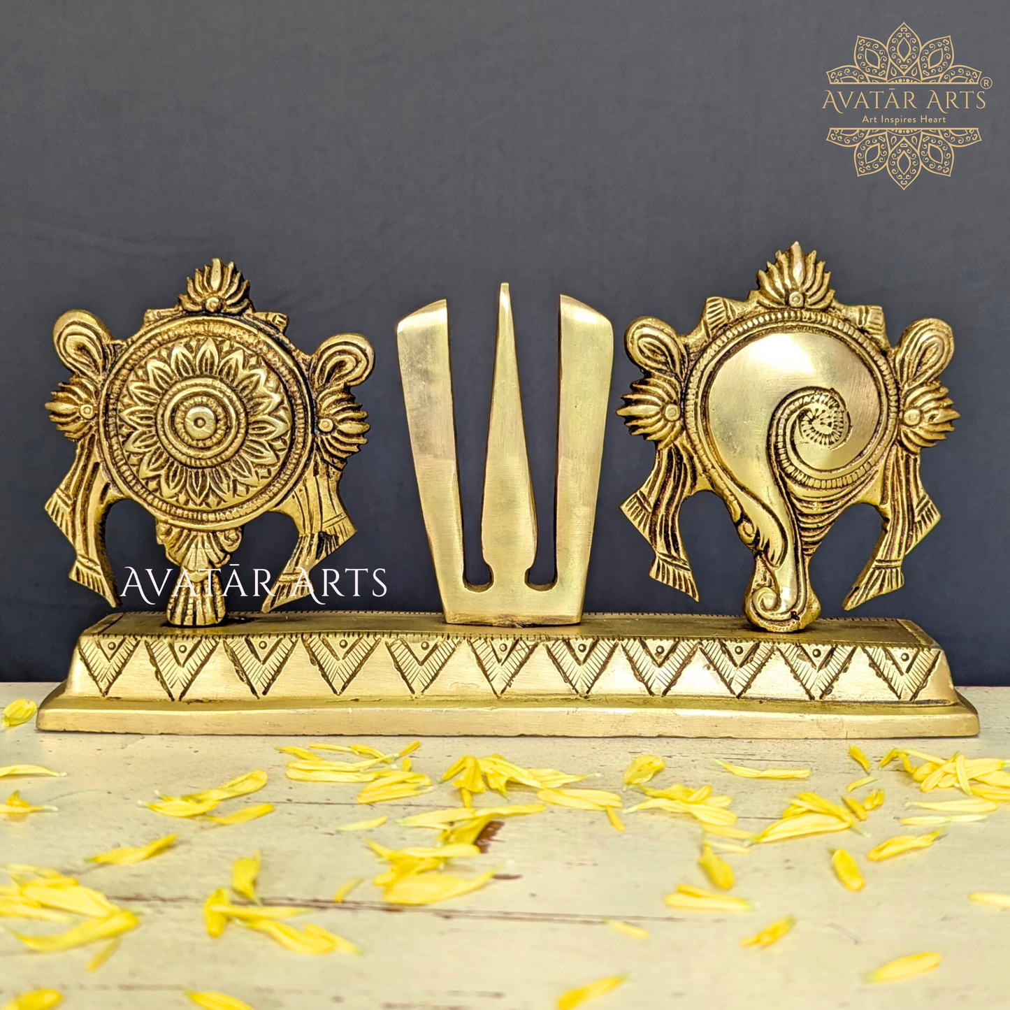 Brass Shankh Chakra Namam / Balaji