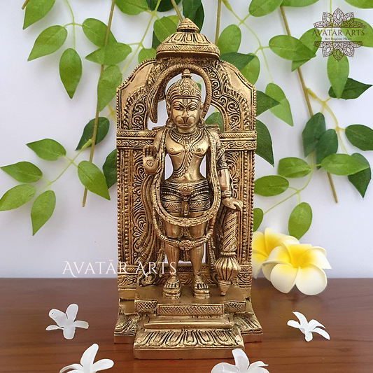 Standing Hanuman Statue in Brass