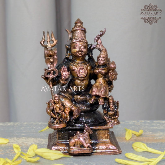 Shiva Parivaar idol in Copper