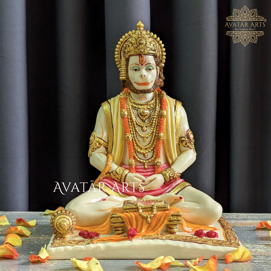 Lord Hanuman Idol in  Marble Powder