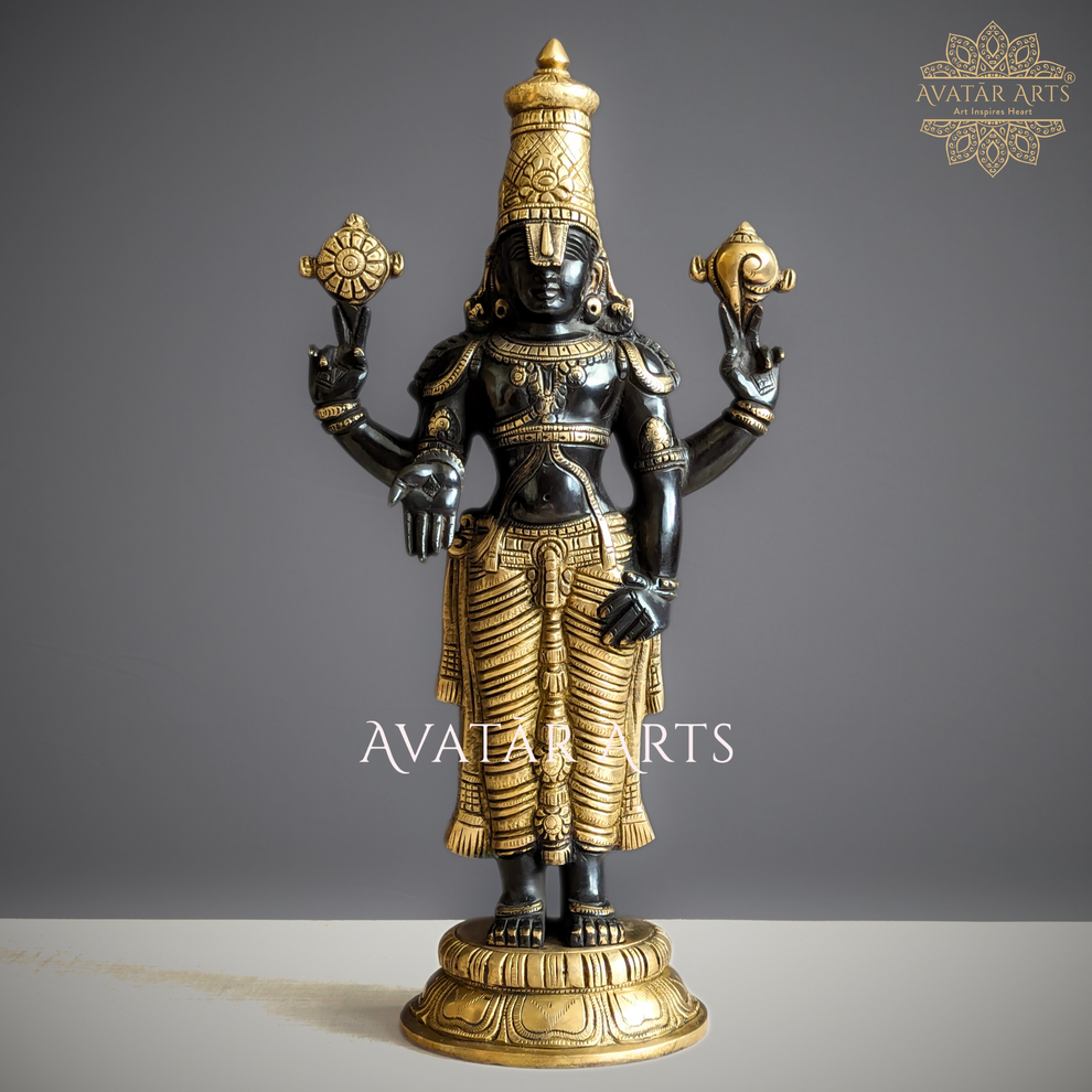 Tirupathi Balaji/ Venkateshwara Idol in Brass – Avatar Arts