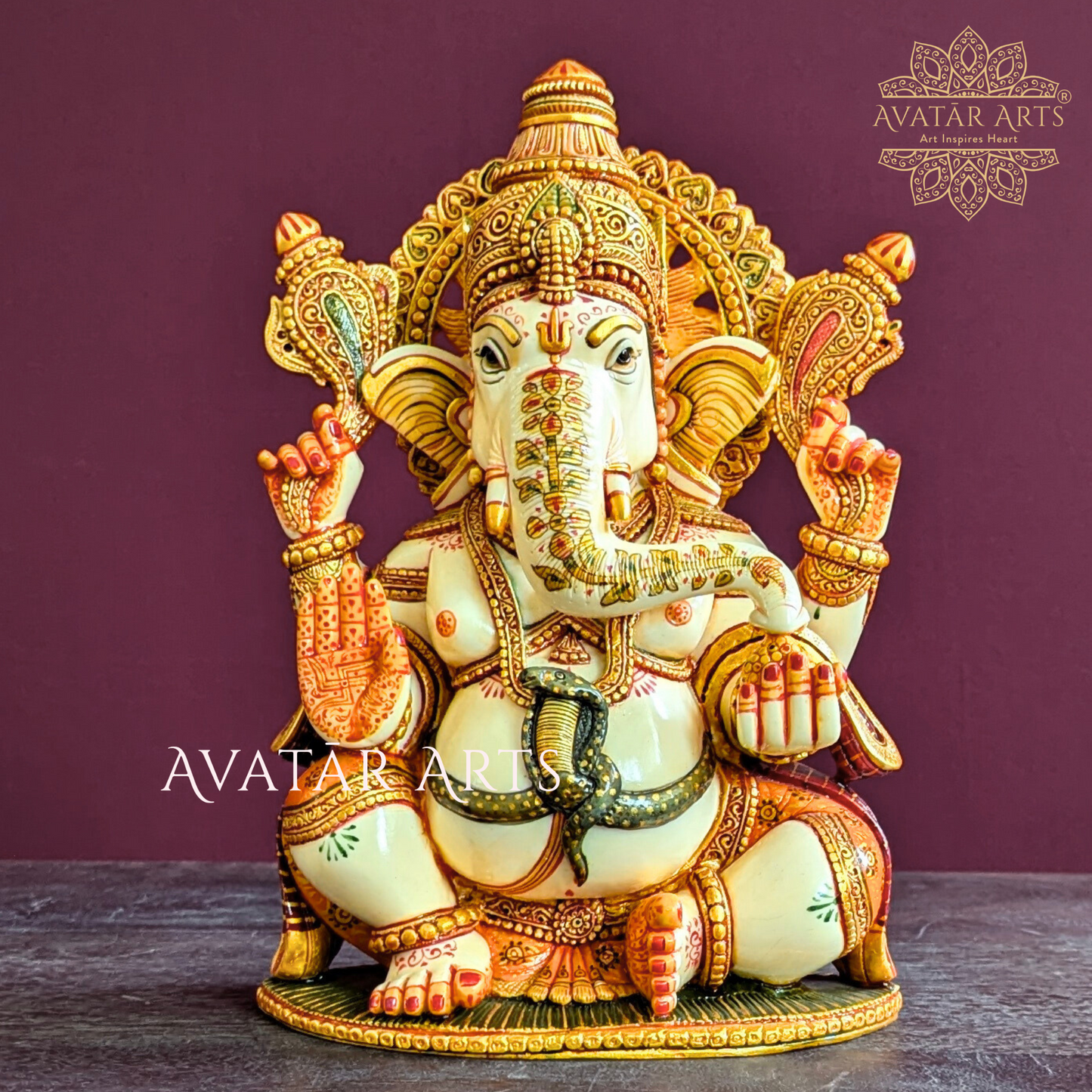 Lord Ganesha Statue in Marble Powder