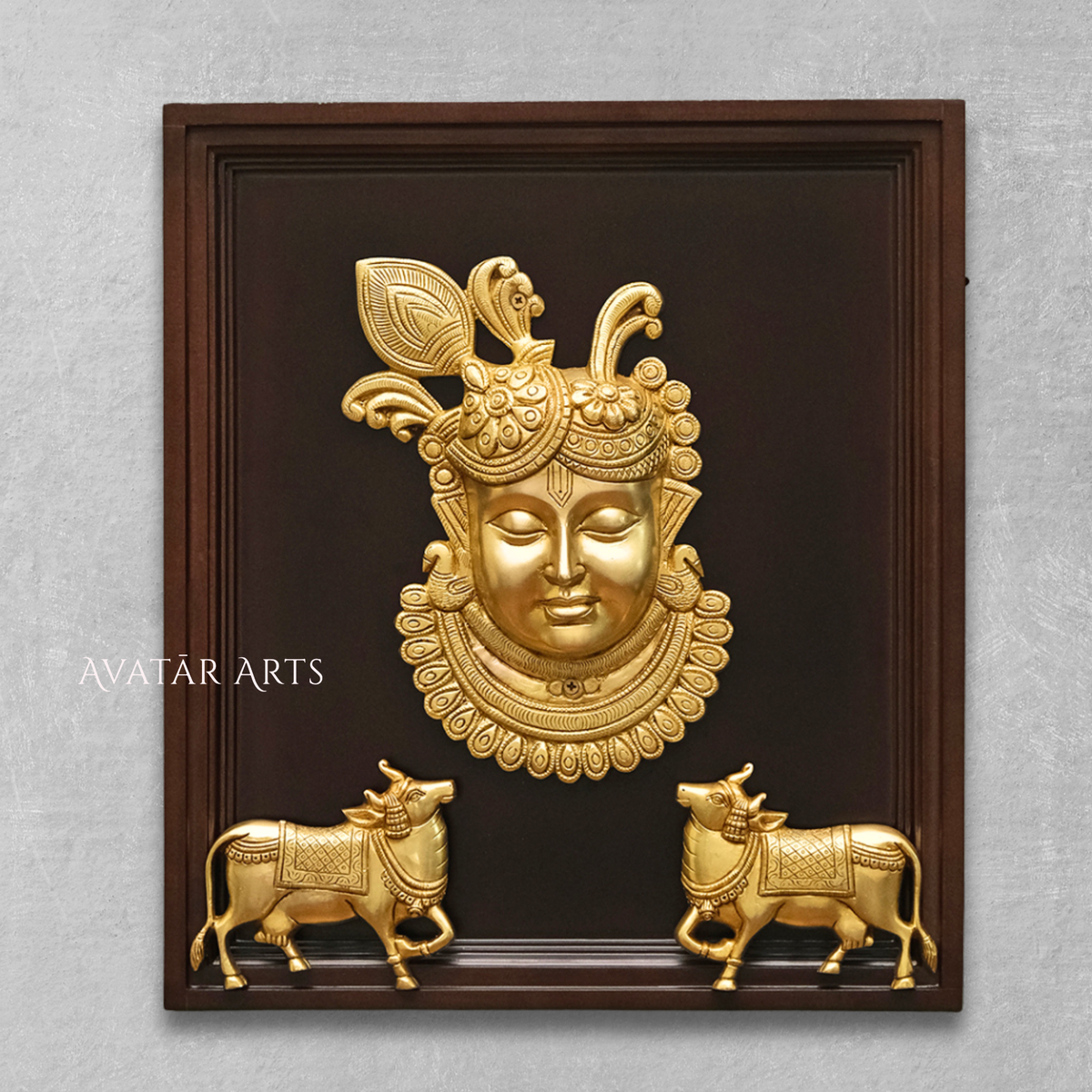 Shreenath ji with Surabhi Cows Wall frame