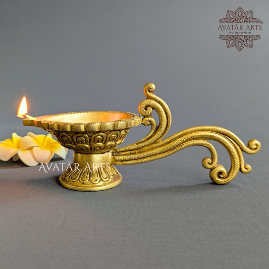 Brass Aarti Cum Lamp Showpiece