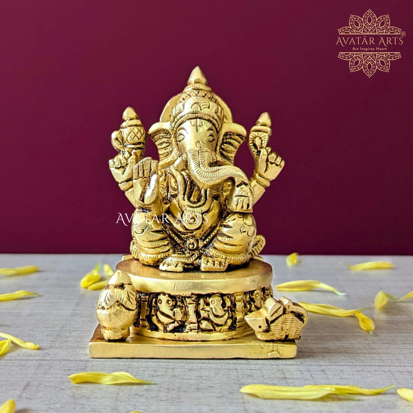 Brass Ganesha idol