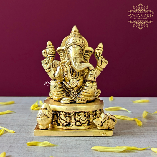 Brass Ganesha idol