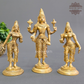 Brass  LordVishnu with Sridevi and Bhudevi