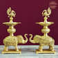 Brass Uptrunk Elephant Oil Lamp