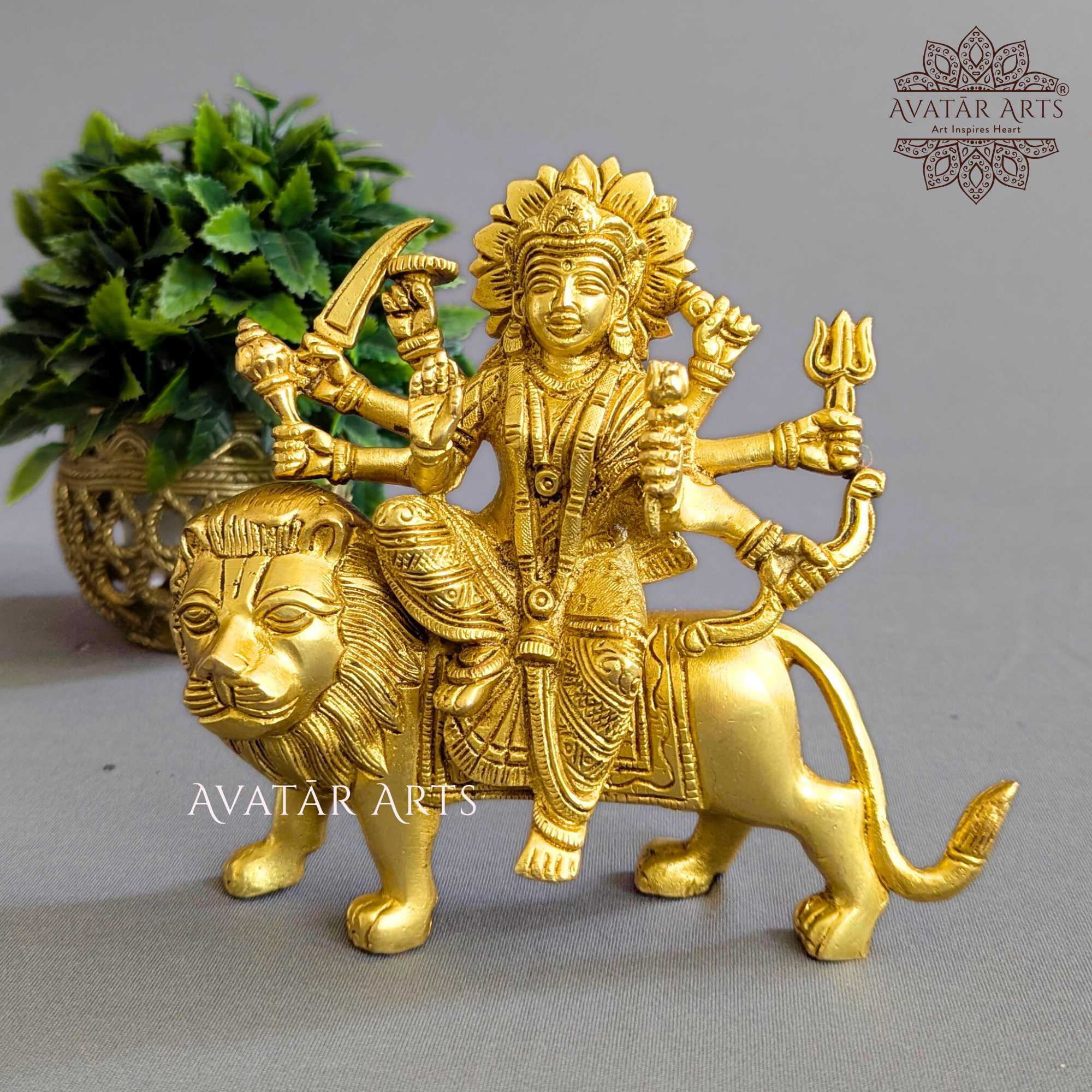 Brass Durga devi