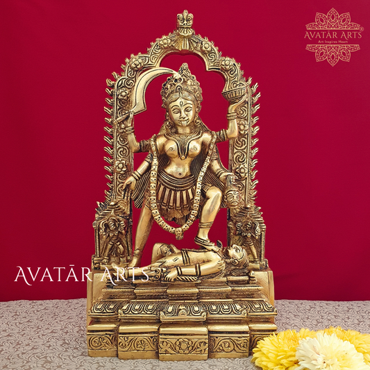 Goddess Kaali in Brass