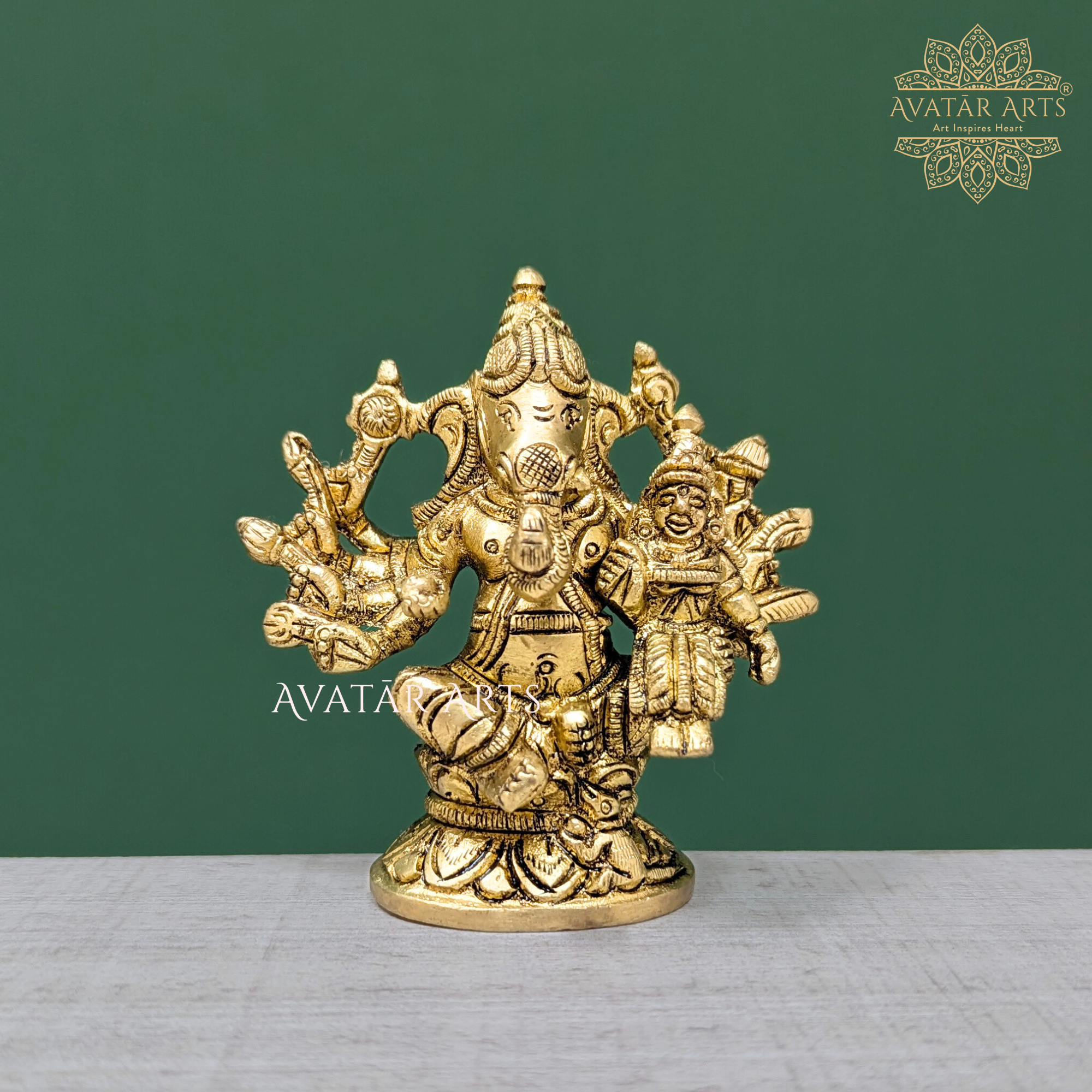 Brass Vallabha Ganapathi / Ganesha