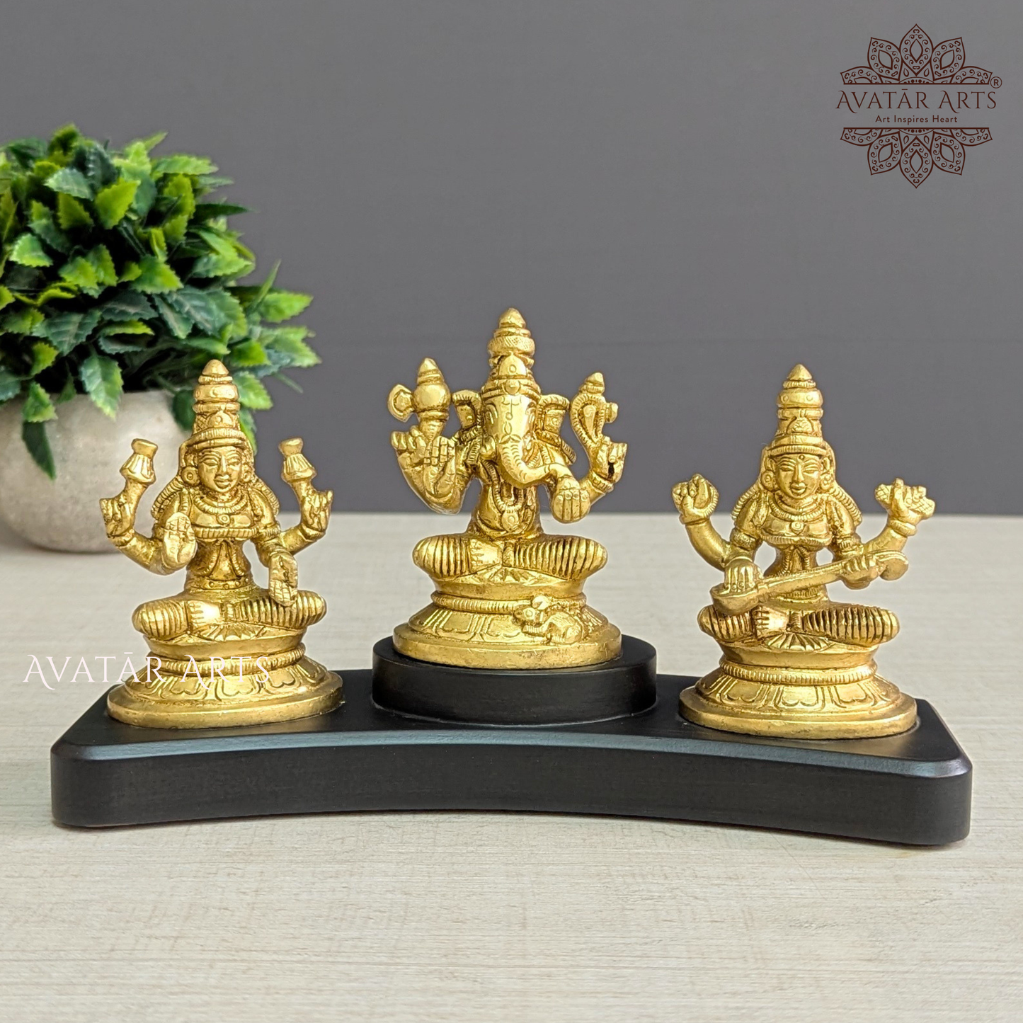 Ganesha Lakshmi and Saraswathi