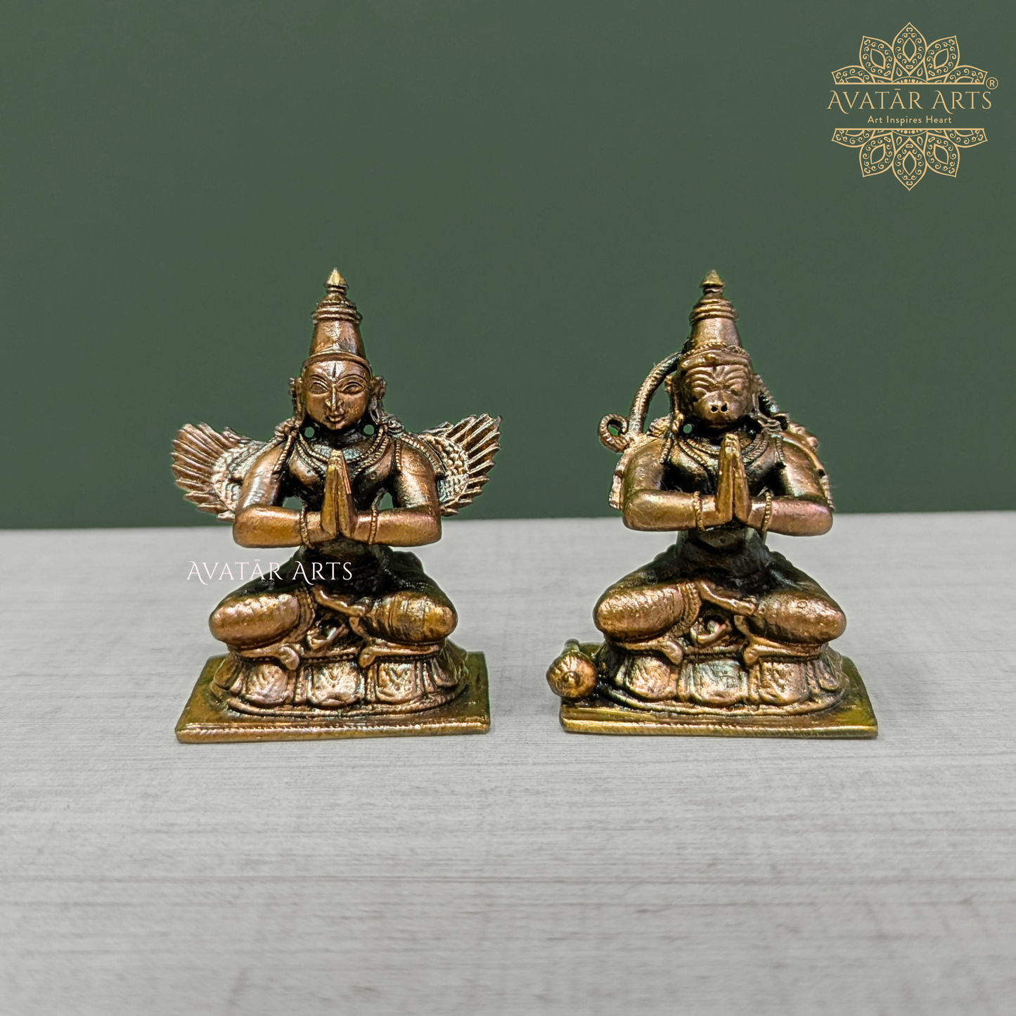 Lord Garuda & Hanuman in Copper
