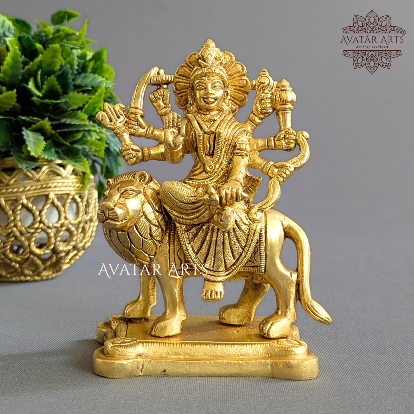 Brass Durga devi