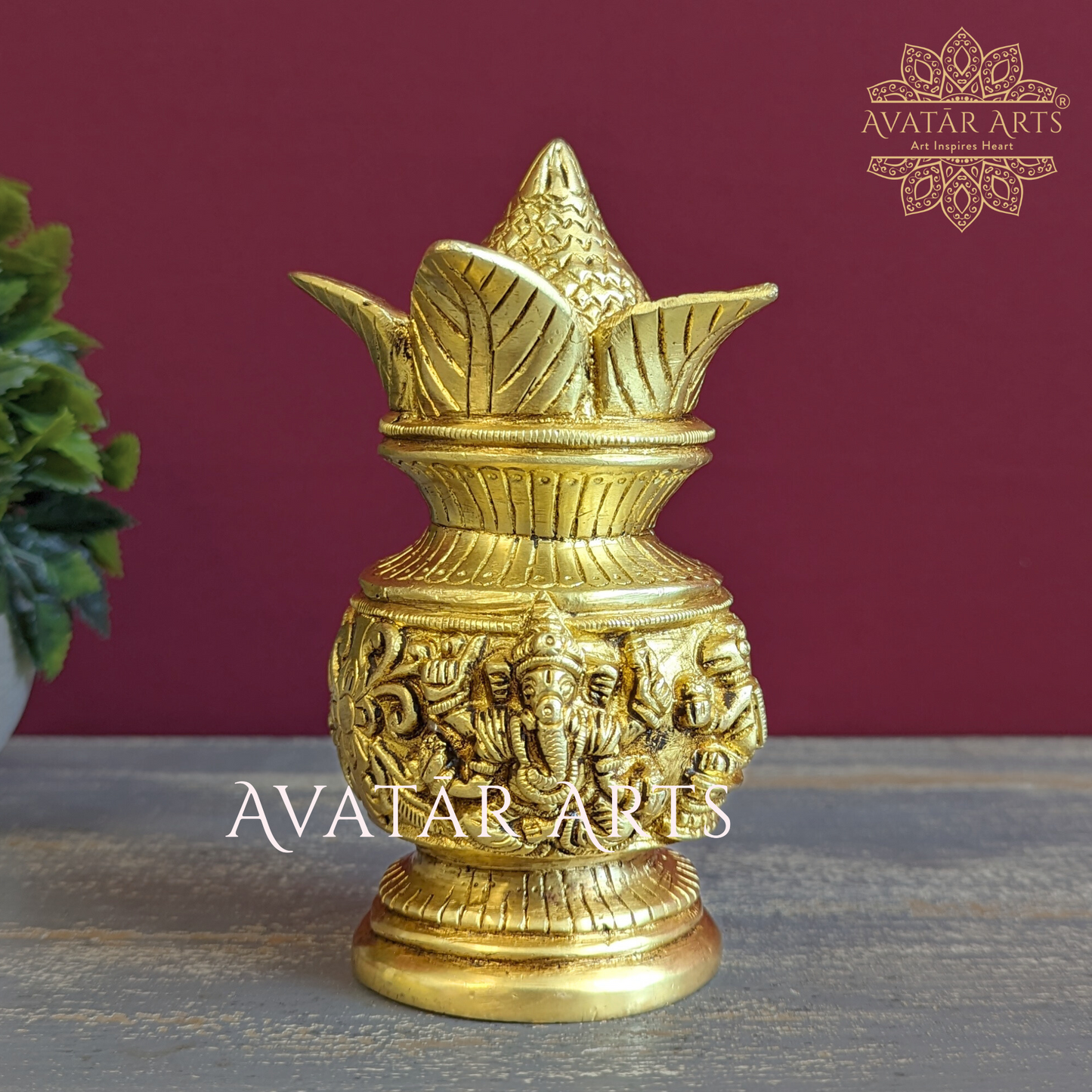 Brass Kalash for Home/Festival Decor