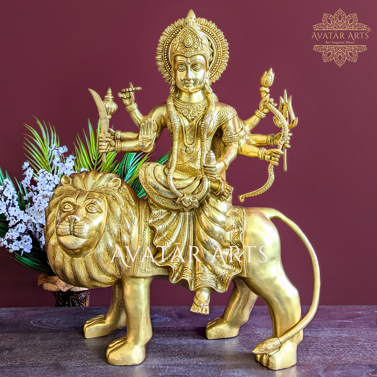 Durga Statue in Brass