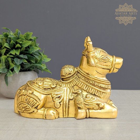 Nandi Statue in Brass
