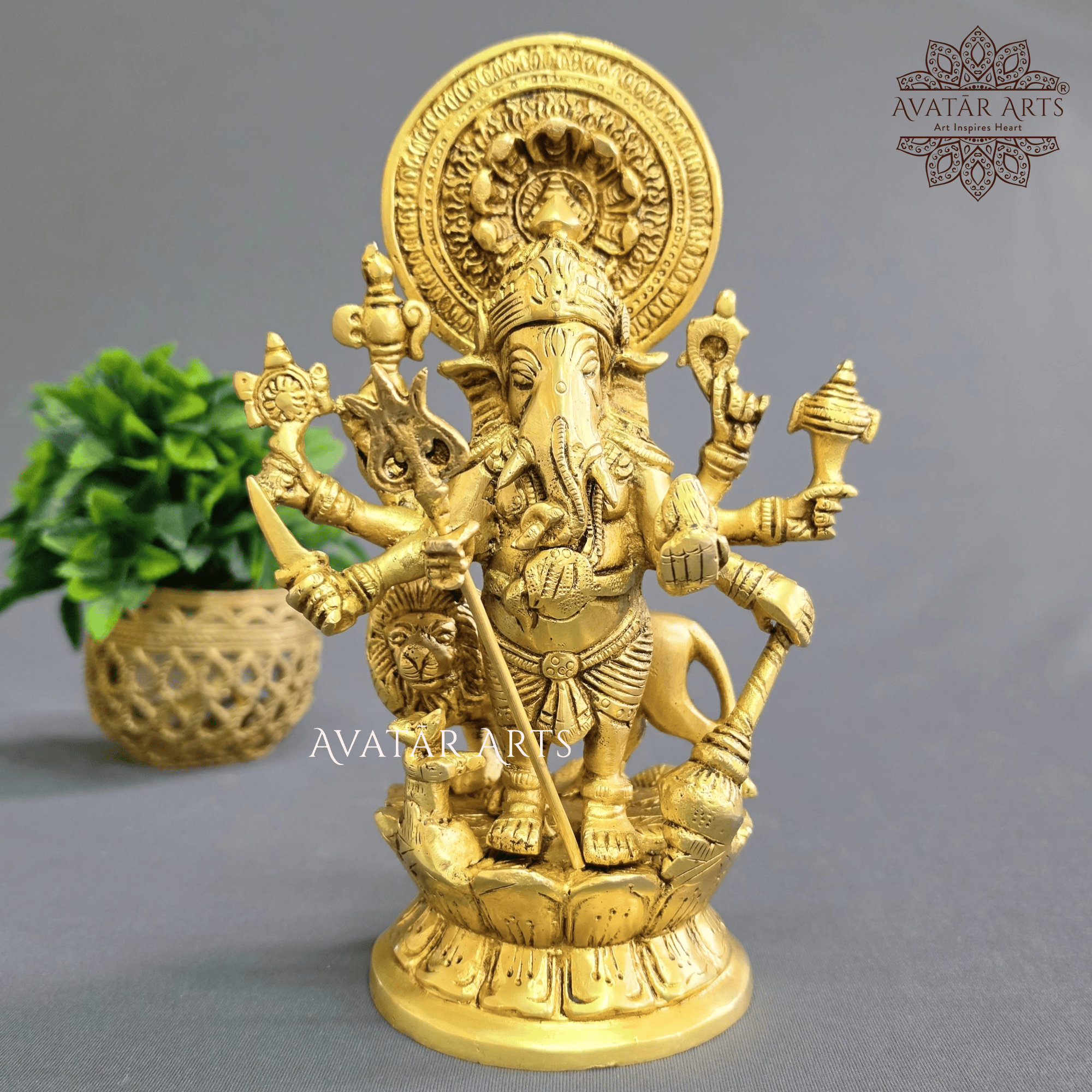 Brass Dirshti Ganesha