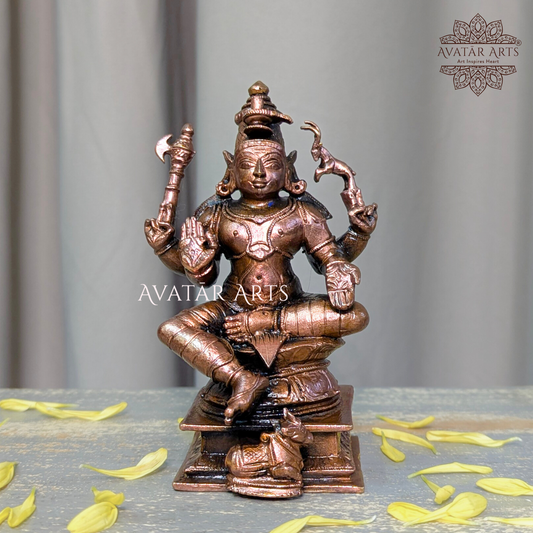 Lord Shiva idol in Copper