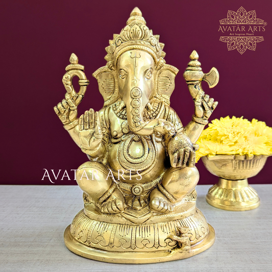 Brass Ganesha for Home Temple