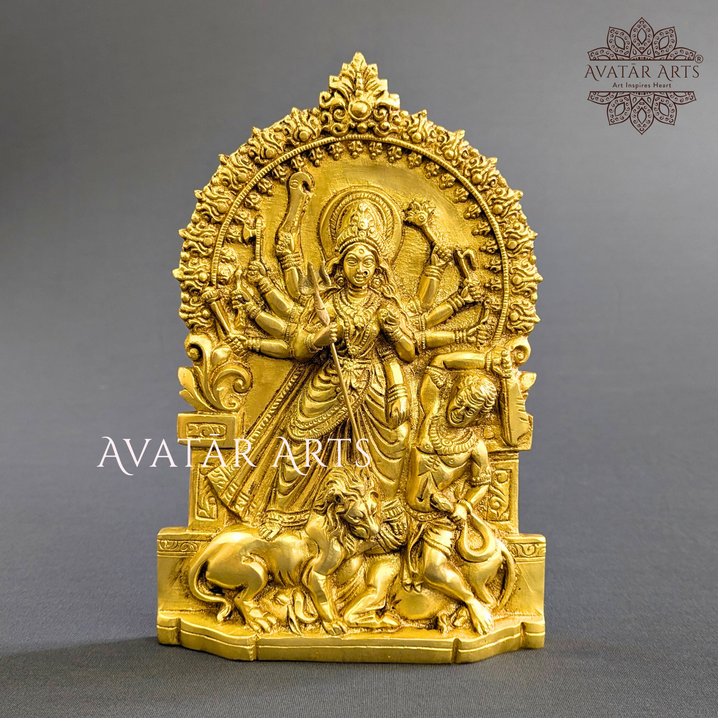 Brass Wall Mounted Goddess Durga