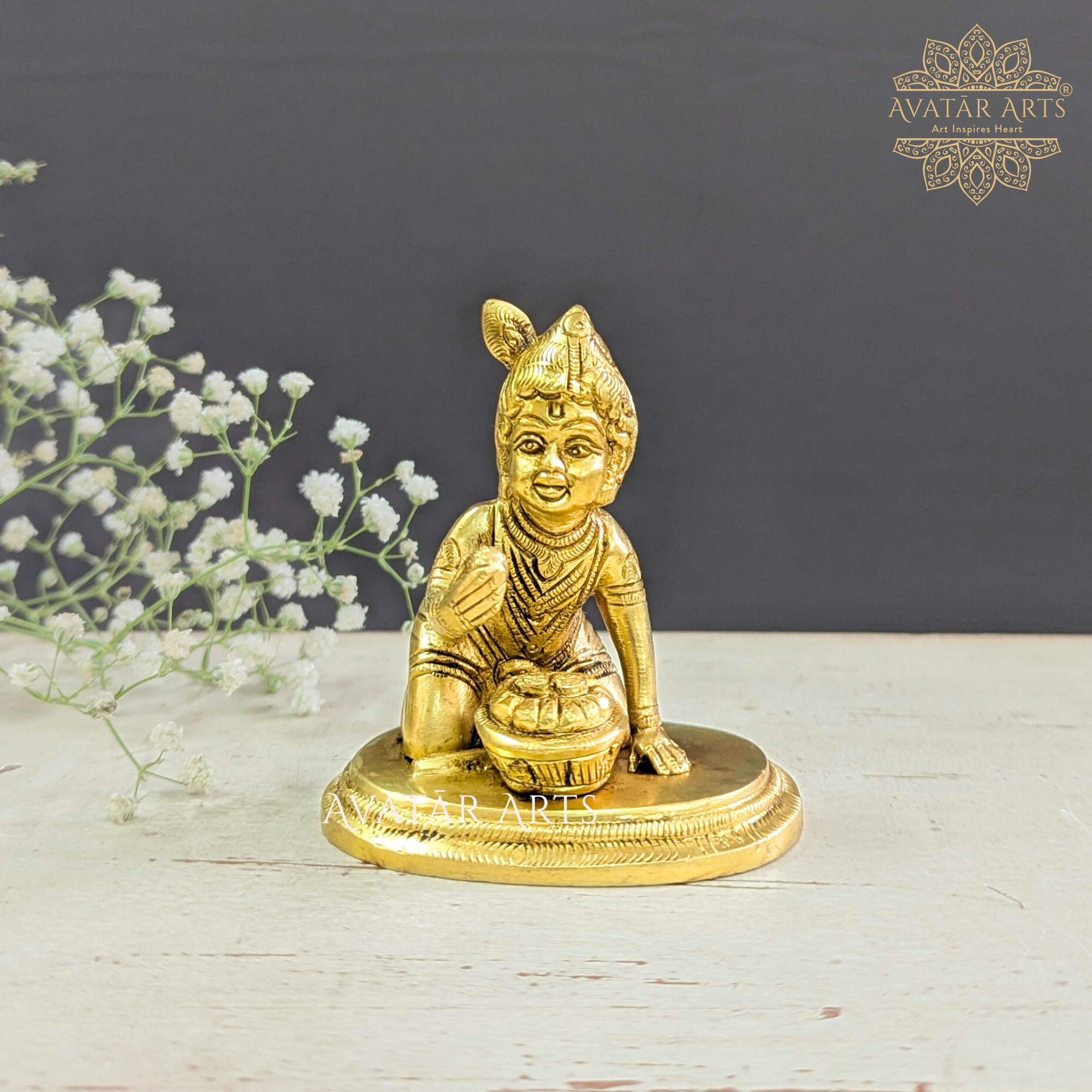 Brass Baby Krishna / Maakhan Krishna