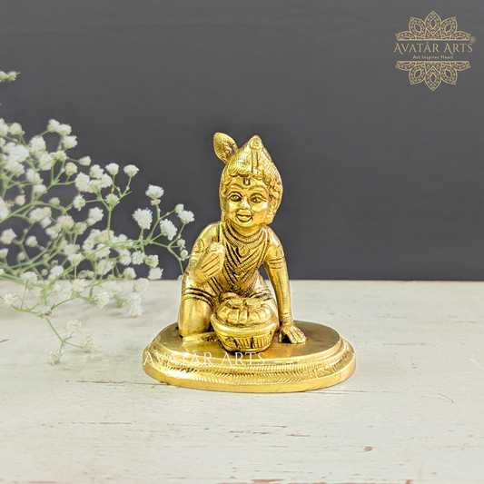 Brass Baby Krishna / Maakhan Krishna