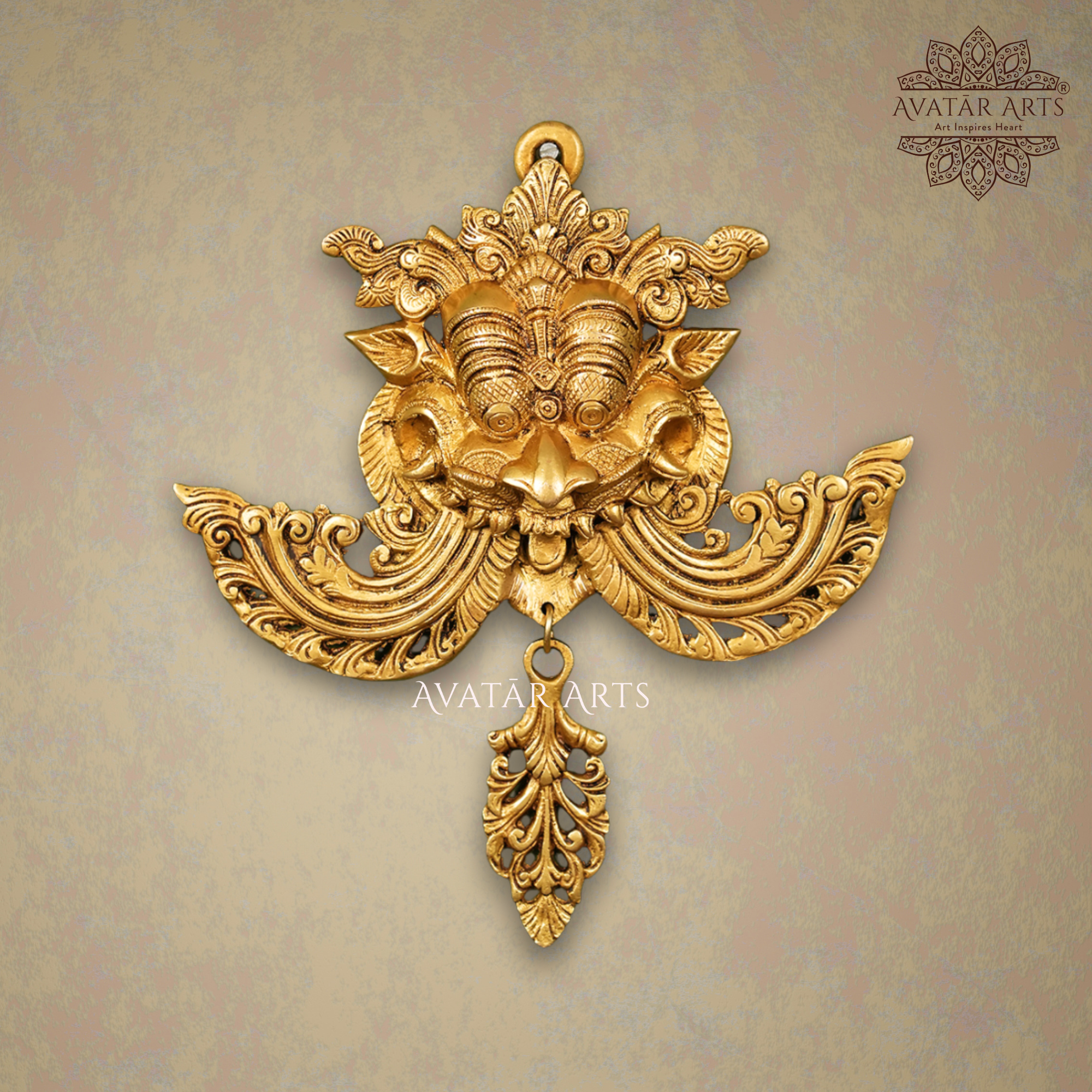 Brass Wall Hanging Yalli Kirtimukha