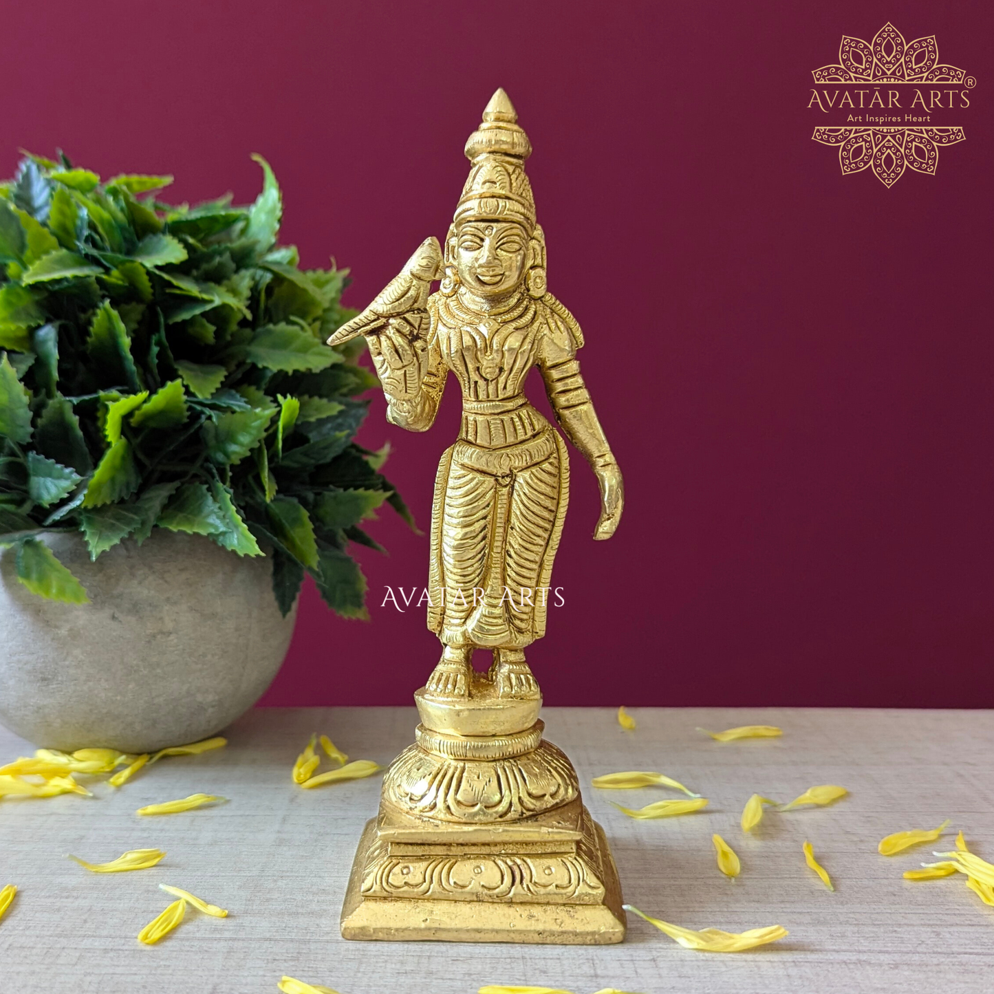 Brass Goddess Meenakshi