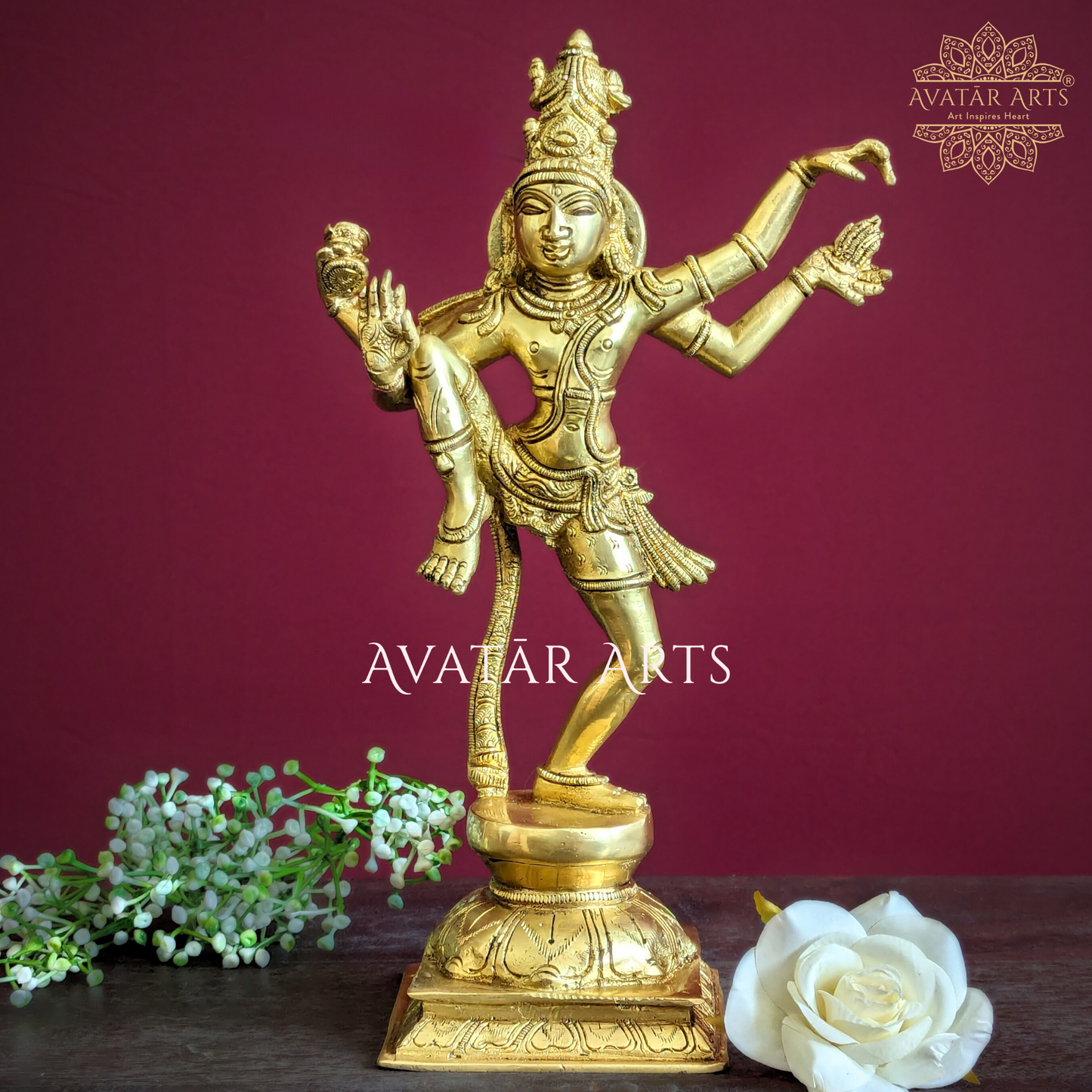 Dancing Lord Shiva Statue in Brass