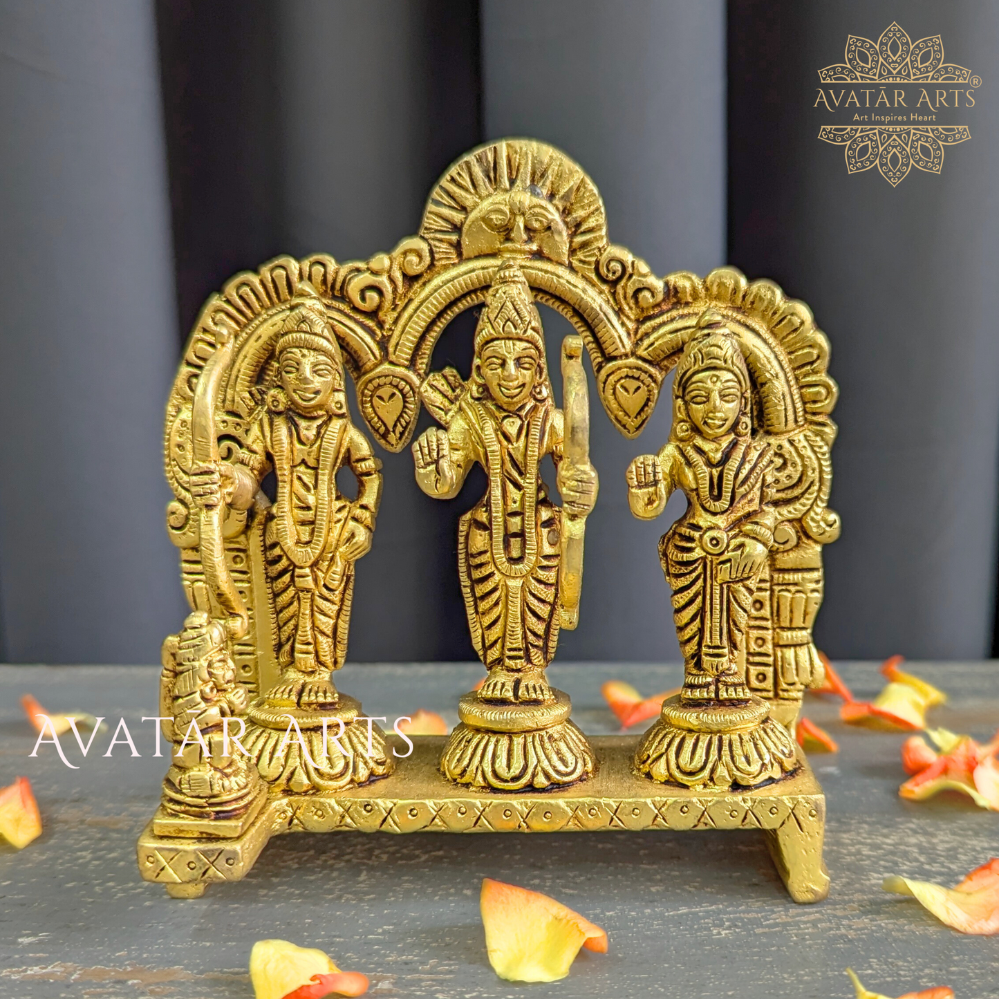 Brass Shree Ram Darbaar for Daily Pooja