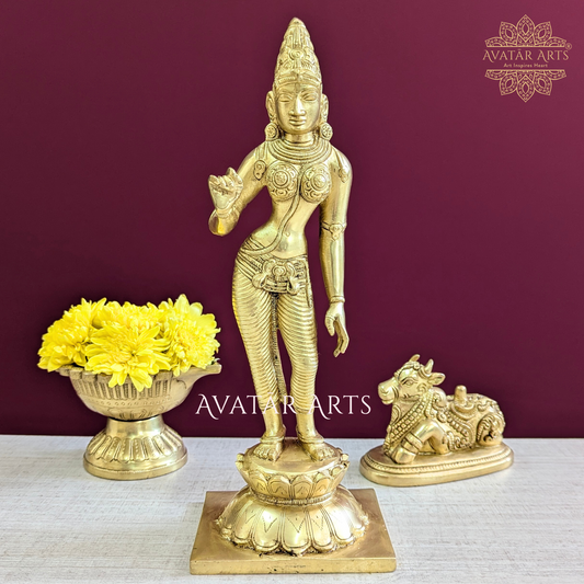 Goddess Parvati in Brass