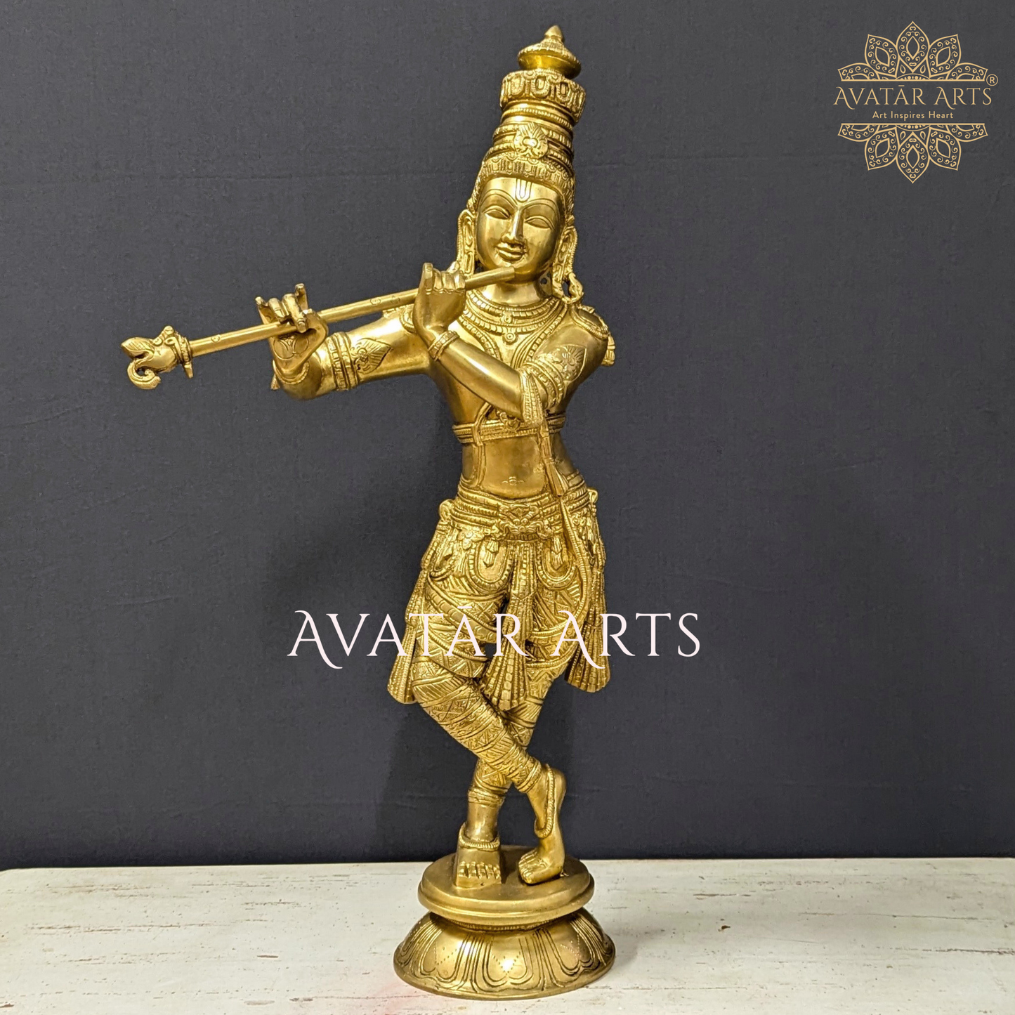 Lord Krishna Statue in Brass for Daily Pooja